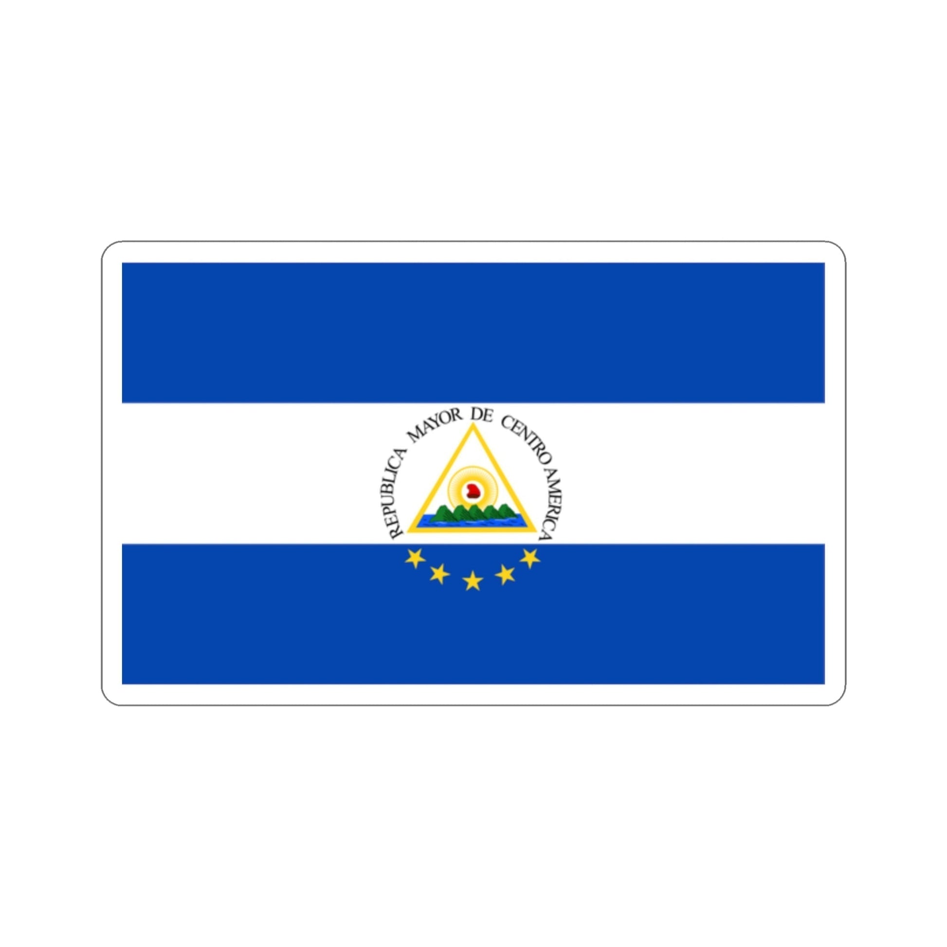 Flag of the Greater Republic of Central America (1898) STICKER Vinyl Die-Cut Decal-2 Inch-The Sticker Space