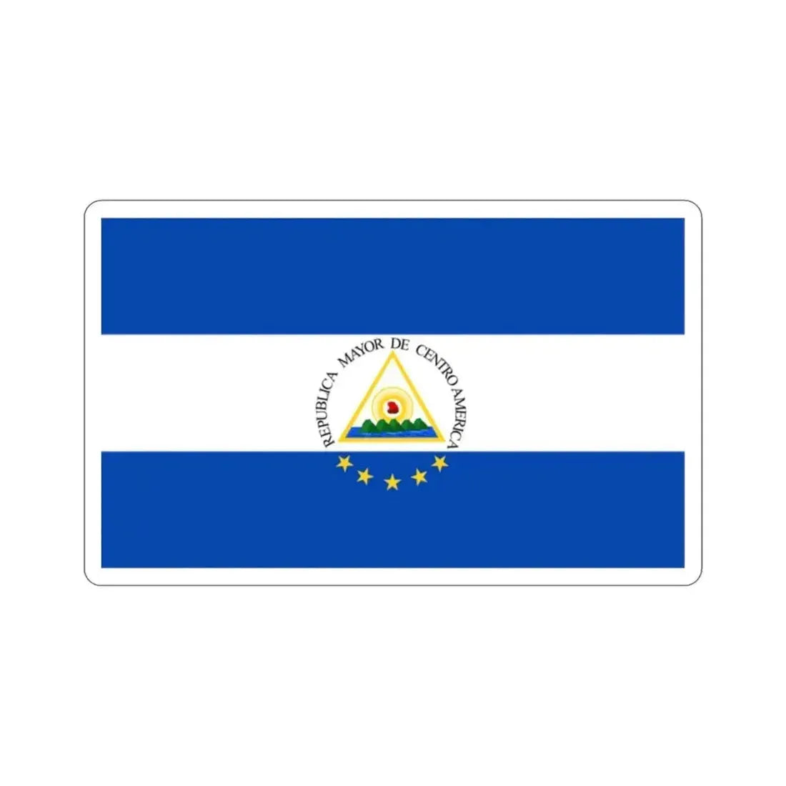 Flag of the Greater Republic of Central America (1898) STICKER Vinyl Die-Cut Decal 2 Inch - The Sticker Space