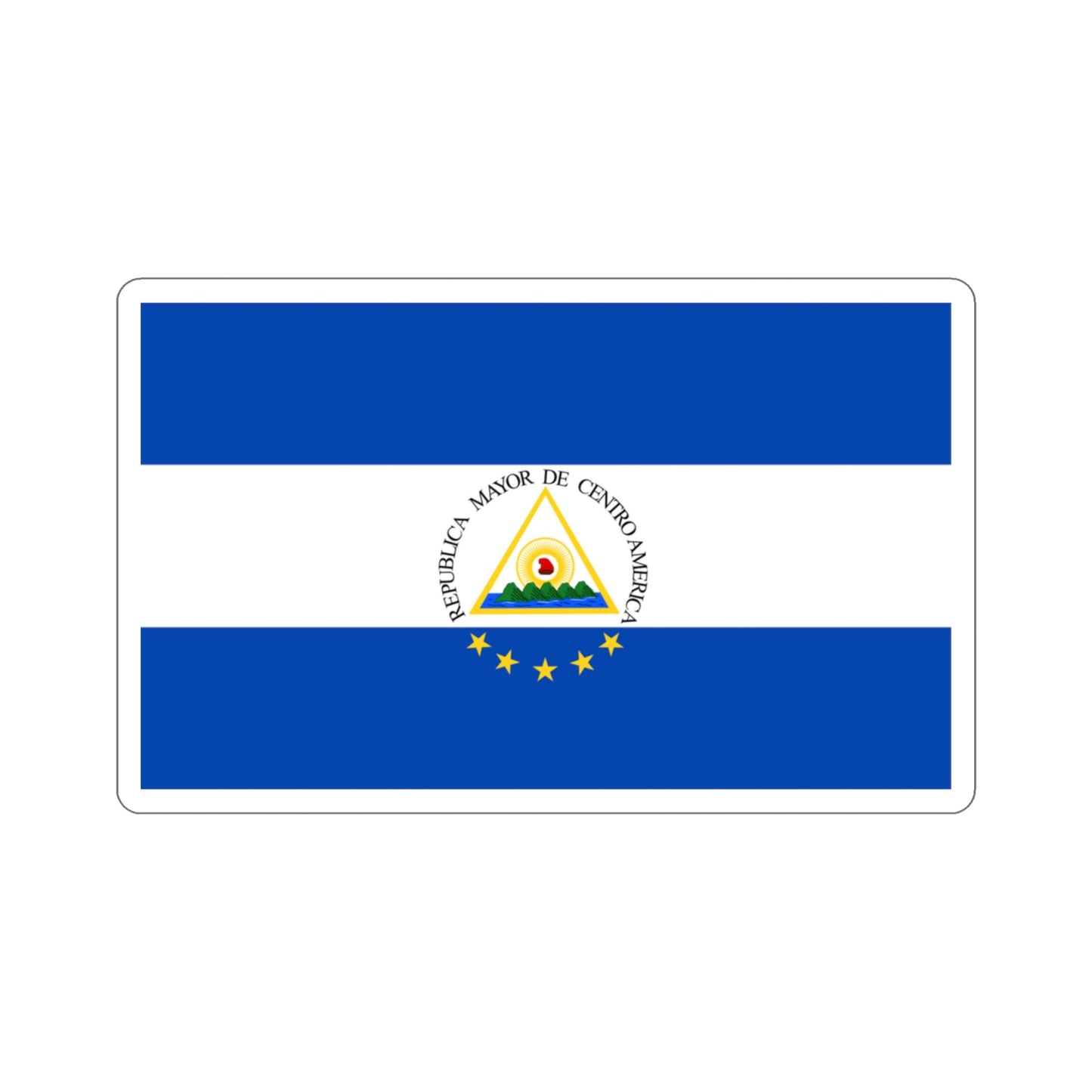 Flag of the Greater Republic of Central America (1898) STICKER Vinyl Die-Cut Decal-3 Inch-The Sticker Space