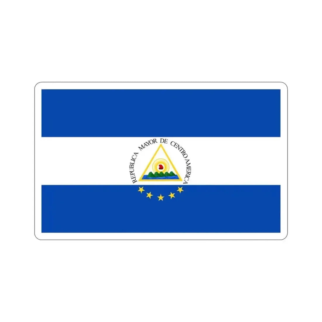 Flag of the Greater Republic of Central America (1898) STICKER Vinyl Die-Cut Decal 3 Inch - The Sticker Space