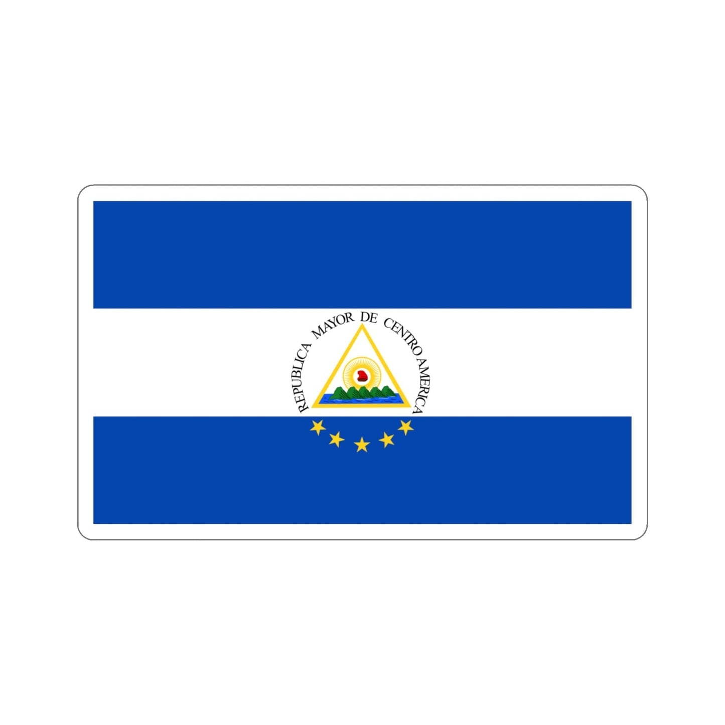 Flag of the Greater Republic of Central America (1898) STICKER Vinyl Die-Cut Decal-4 Inch-The Sticker Space