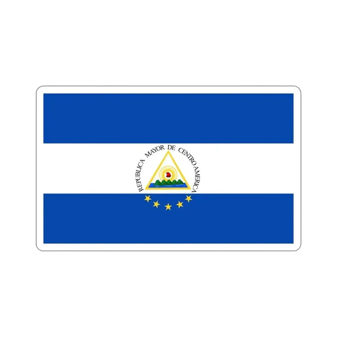Flag of the Greater Republic of Central America (1898) STICKER Vinyl Die-Cut Decal 4 Inch - The Sticker Space
