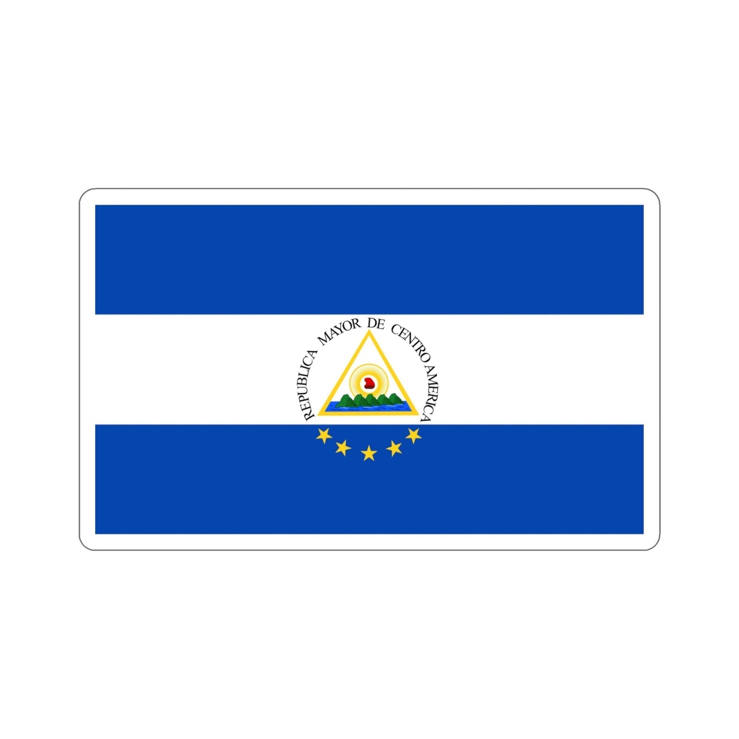 Flag of the Greater Republic of Central America (1898) STICKER Vinyl Die-Cut Decal-5 Inch-The Sticker Space