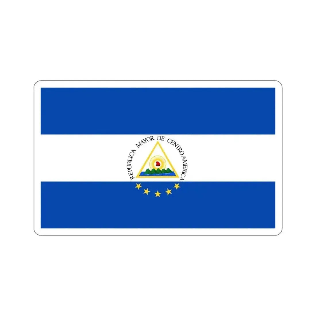 Flag of the Greater Republic of Central America (1898) STICKER Vinyl Die-Cut Decal 5 Inch - The Sticker Space