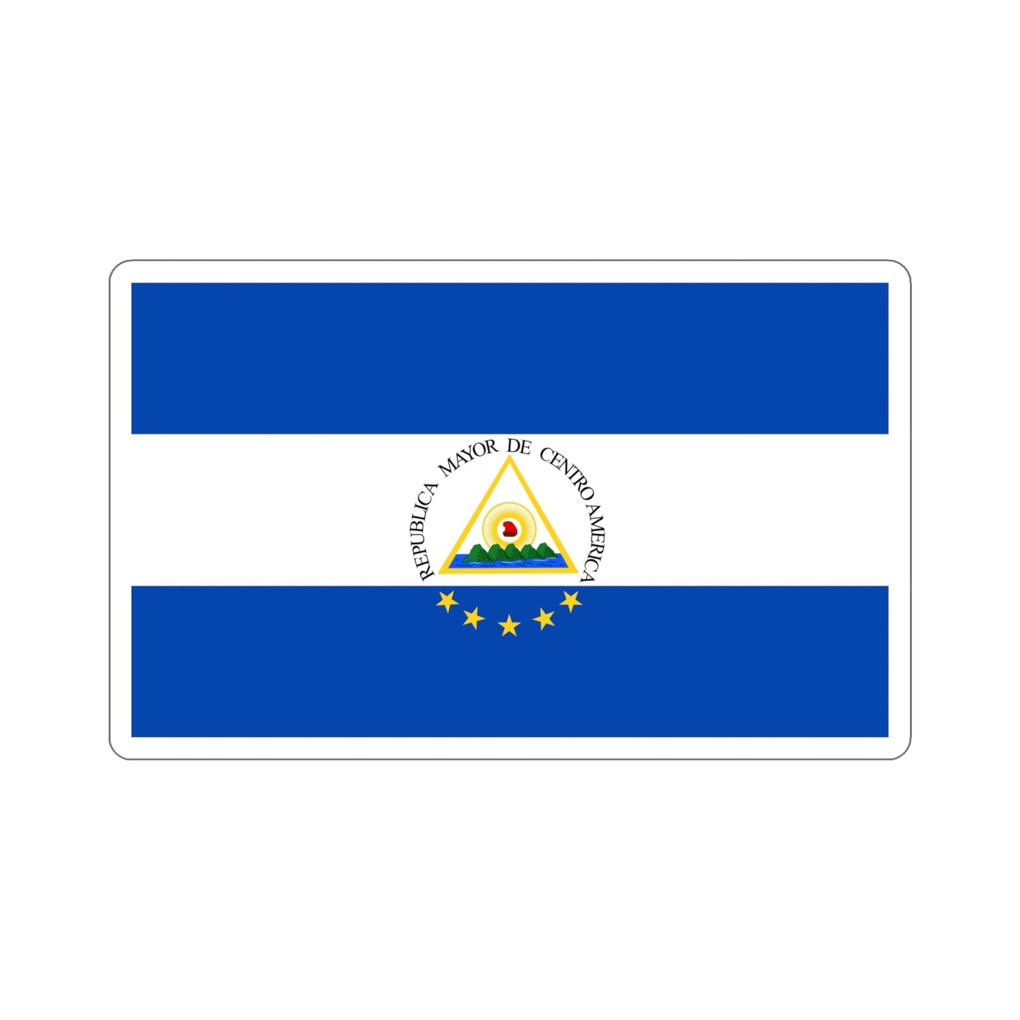 Flag of the Greater Republic of Central America (1898) STICKER Vinyl Die-Cut Decal-6 Inch-The Sticker Space