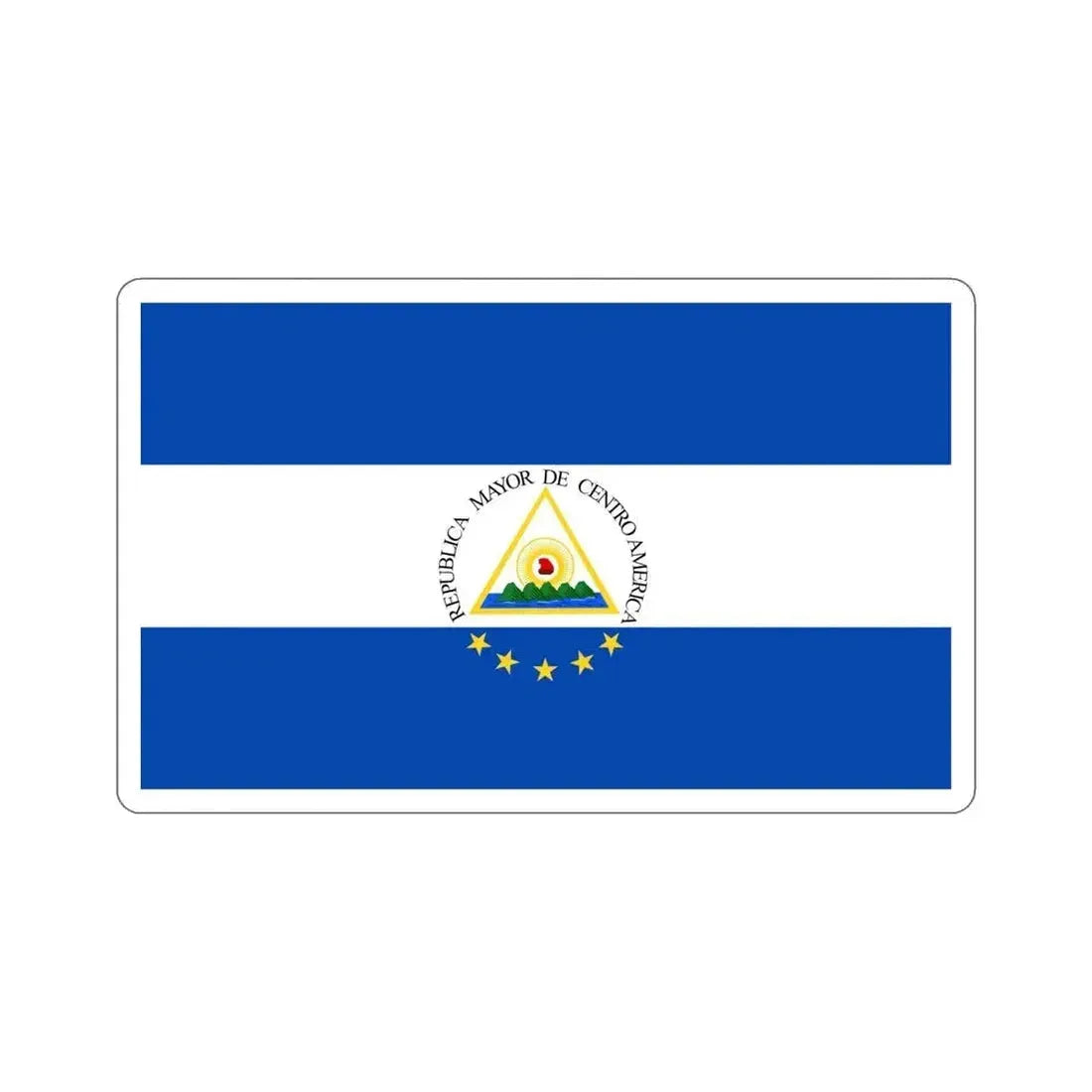Flag of the Greater Republic of Central America (1898) STICKER Vinyl Die-Cut Decal 6 Inch - The Sticker Space