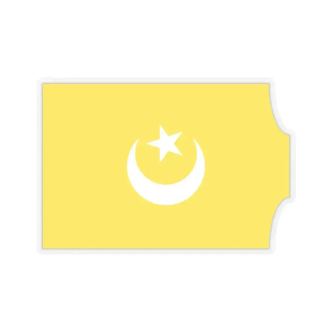 Flag of The Hafsid dynasty - STICKER Vinyl Kiss-Cut Decal 4 Inch Transparent - The Sticker Space