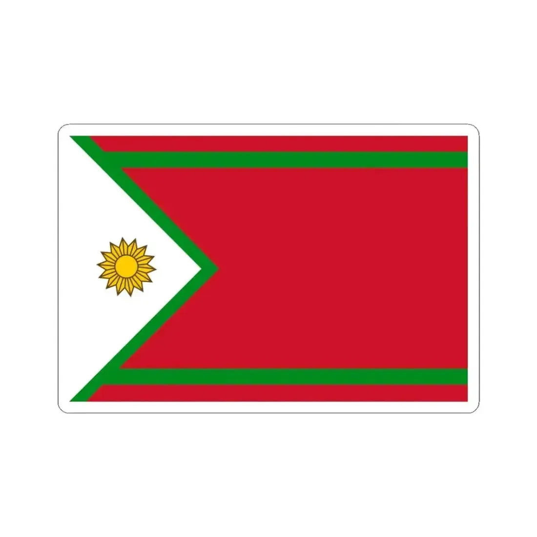 Flag of the Hawar Islands (Bahrain) STICKER Vinyl Kiss-Cut Decal 3 Inch White - The Sticker Space