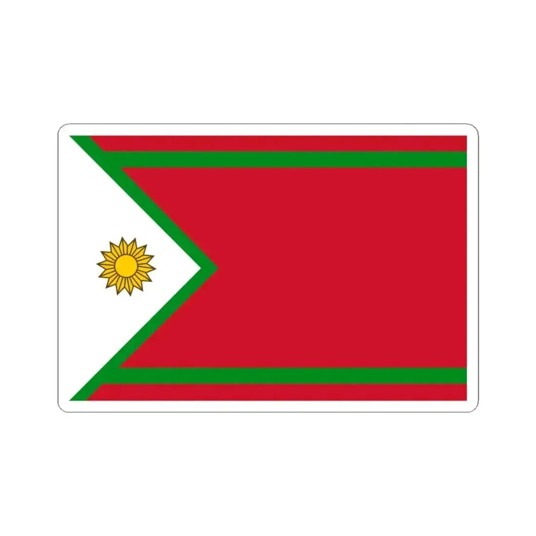 Flag of the Hawar Islands (Bahrain) STICKER Vinyl Kiss-Cut Decal 4 Inch White - The Sticker Space