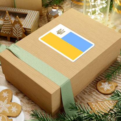 Flag of the Head of the Diplomatic Mission of Ukraine 1918 (Ukraine) STICKER Vinyl Kiss-Cut Decal - The Sticker Space