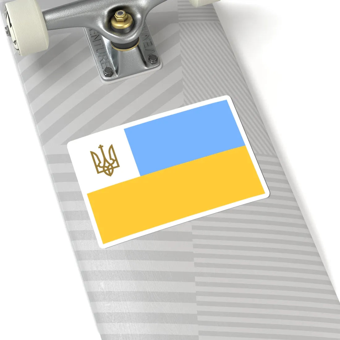 Flag of the Head of the Diplomatic Mission of Ukraine 1918 (Ukraine) STICKER Vinyl Kiss-Cut Decal - The Sticker Space