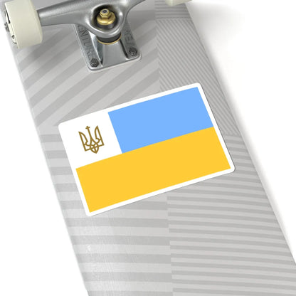 Flag of the Head of the Diplomatic Mission of Ukraine 1918 (Ukraine) STICKER Vinyl Kiss-Cut Decal - The Sticker Space