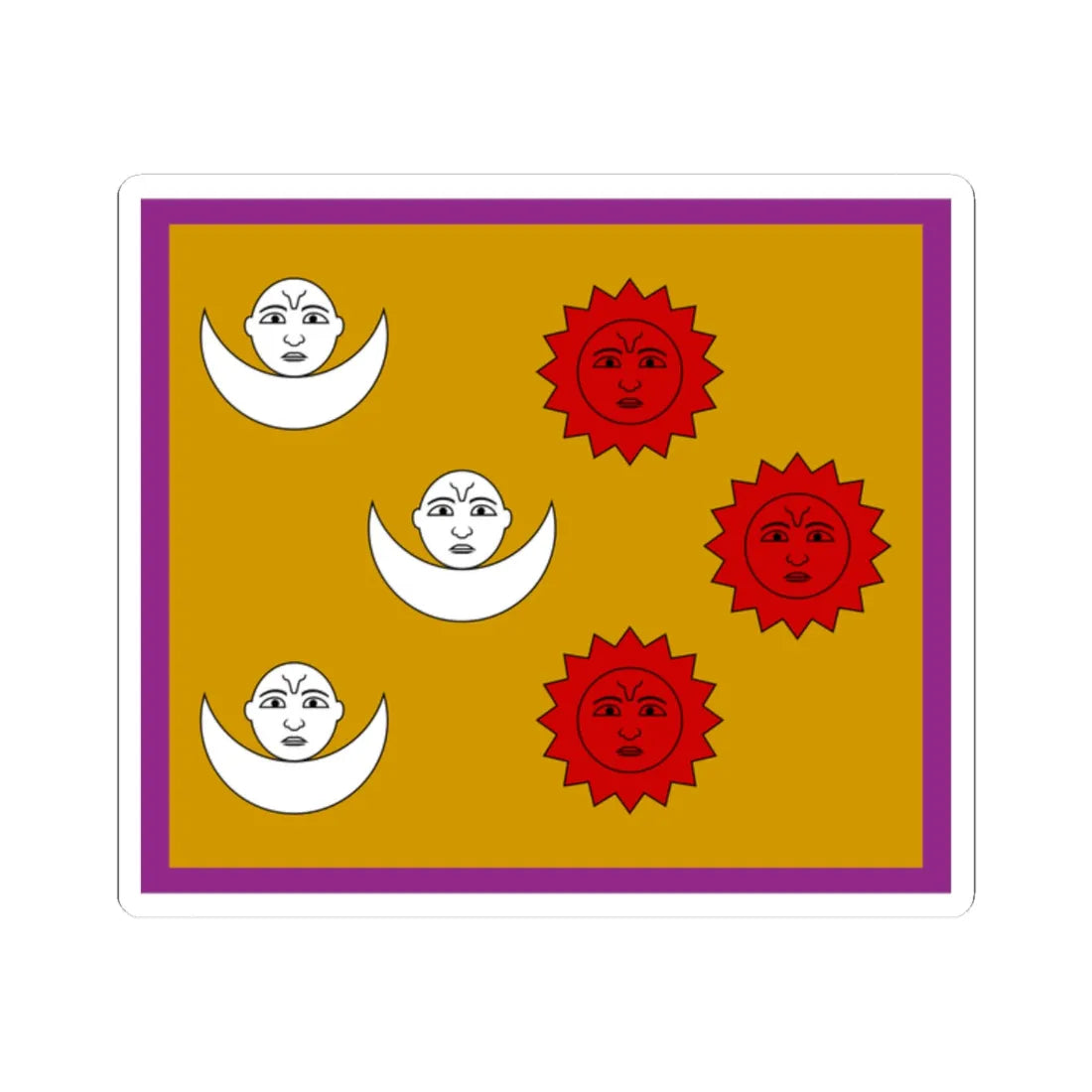Flag of the H.H. Maharaja of Nepal 1928 (Nepal) STICKER Vinyl Kiss-Cut Decal 2 Inch White - The Sticker Space