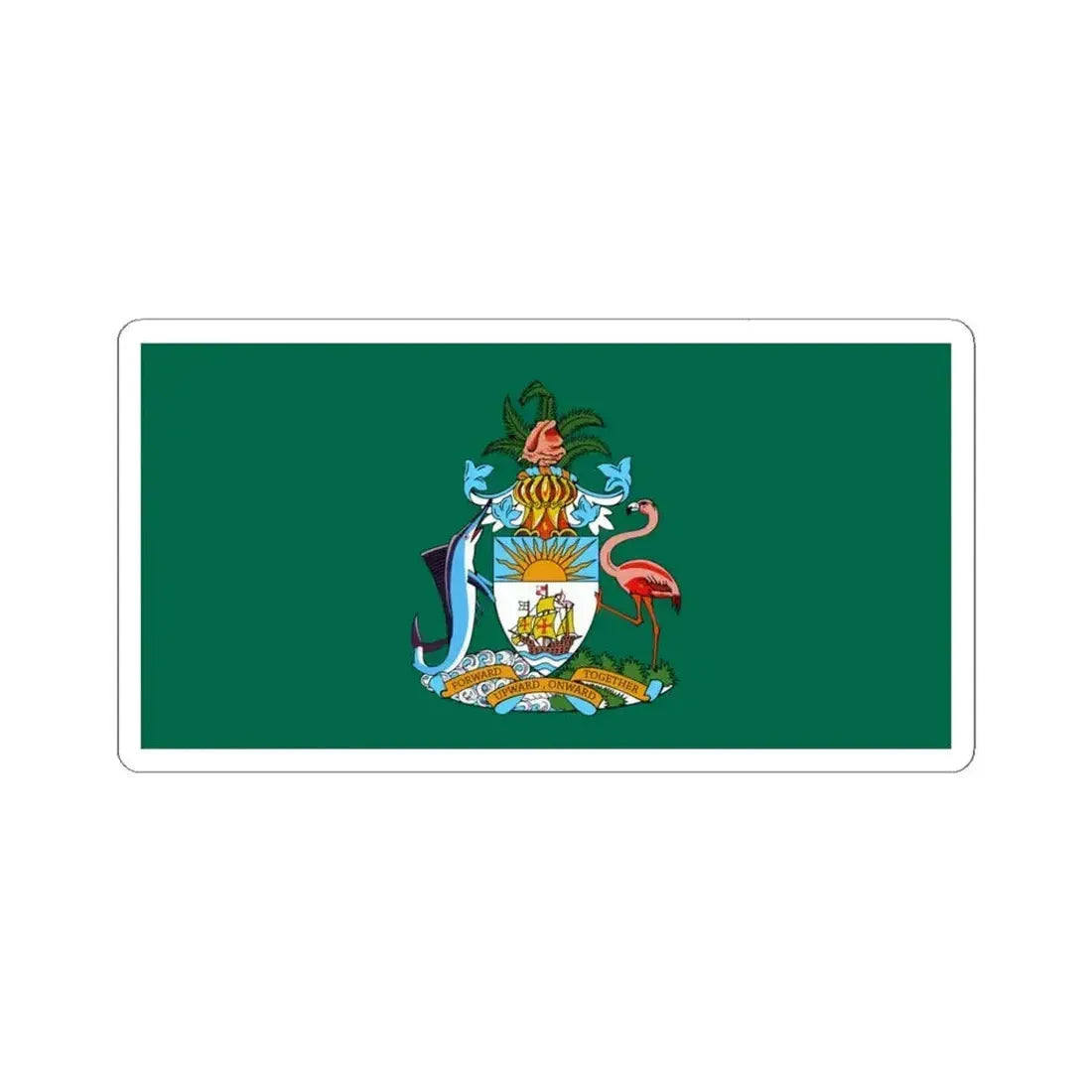 Flag of the House of Assembly of the Bahamas (Bahamas) STICKER Vinyl Kiss-Cut Decal 4 Inch White - The Sticker Space
