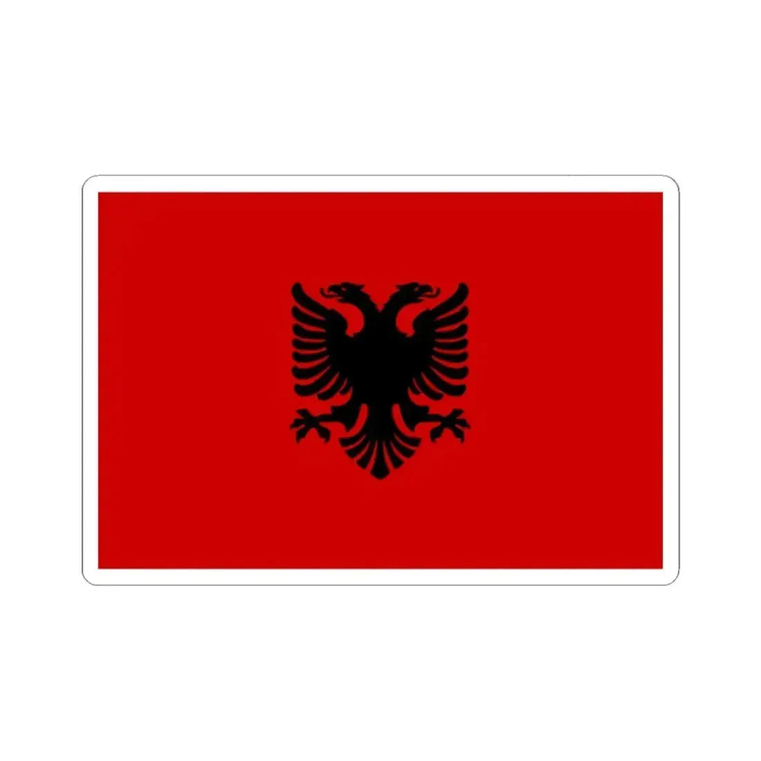 Flag of the Hoxha I Government 1944-1946 (Albania) STICKER Vinyl Kiss-Cut Decal 2 Inch White - The Sticker Space