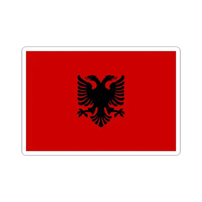 Flag of the Hoxha I Government 1944-1946 (Albania) STICKER Vinyl Kiss-Cut Decal 3 Inch White - The Sticker Space