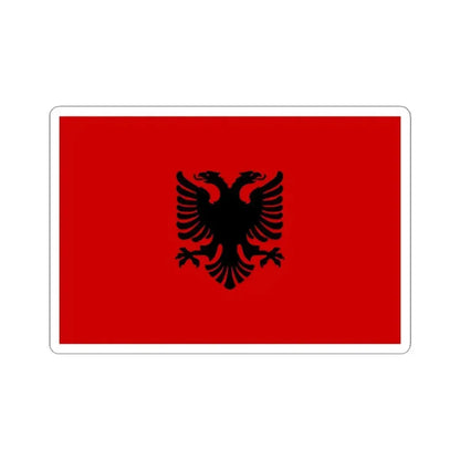 Flag of the Hoxha I Government 1944-1946 (Albania) STICKER Vinyl Kiss-Cut Decal 4 Inch White - The Sticker Space