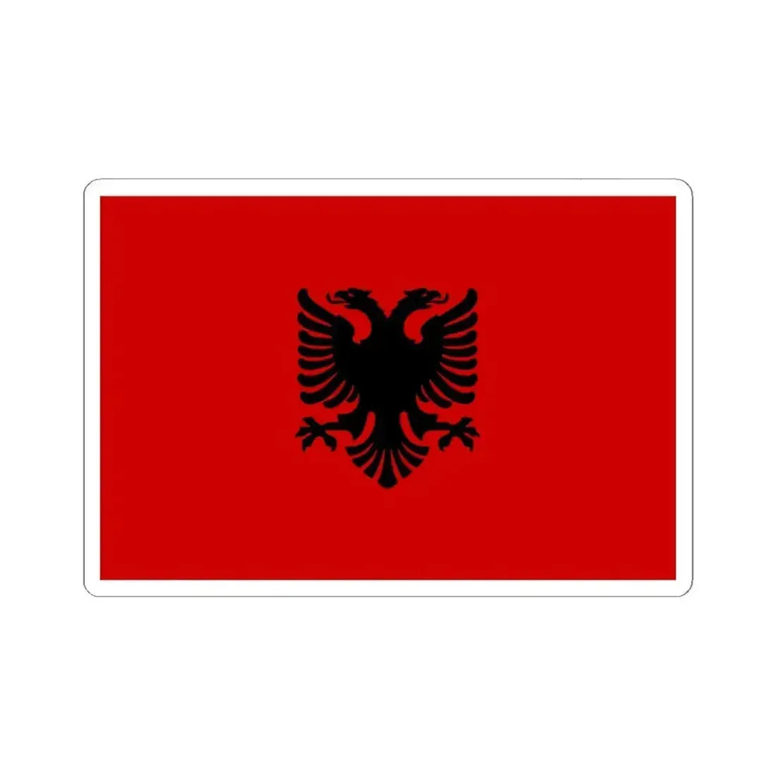 Flag of the Hoxha I Government 1944-1946 (Albania) STICKER Vinyl Kiss-Cut Decal 6 Inch White - The Sticker Space