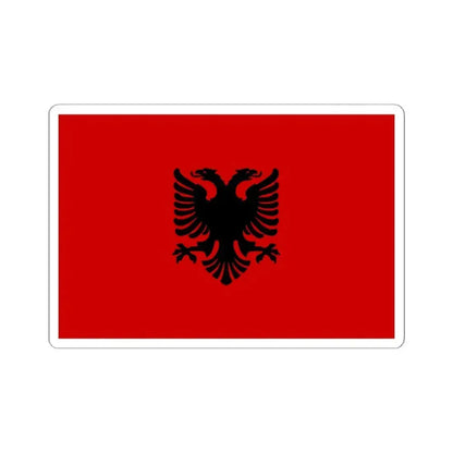 Flag of the Hoxha I Government 1944-1946 (Albania) STICKER Vinyl Kiss-Cut Decal 6 Inch White - The Sticker Space