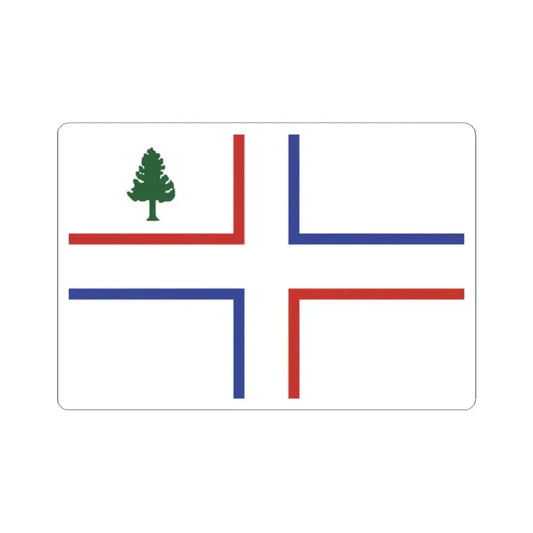 Flag of the Huguenots of Maine (United States) STICKER Vinyl Kiss-Cut Decal 2 Inch White - The Sticker Space