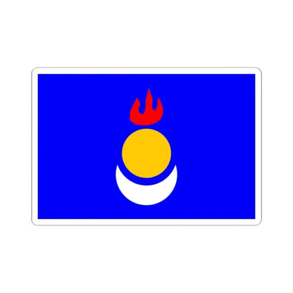 Flag of the Inner Mongolian Peoples Party 2006-05-29 (China) STICKER Vinyl Kiss-Cut Decal 2 Inch White - The Sticker Space