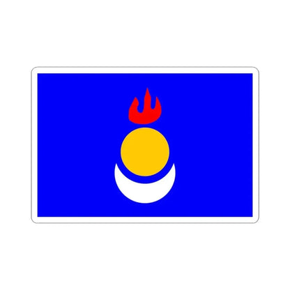 Flag of the Inner Mongolian Peoples Party 2006-05-29 (China) STICKER Vinyl Kiss-Cut Decal 3 Inch White - The Sticker Space