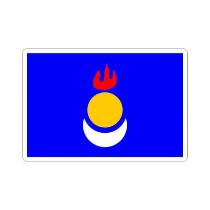 Flag of the Inner Mongolian Peoples Party 2006-05-29 (China) STICKER Vinyl Kiss-Cut Decal 4 Inch White - The Sticker Space