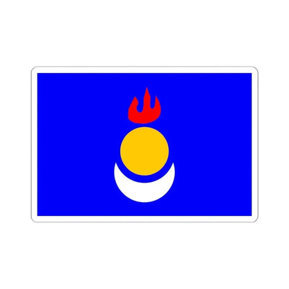 Flag of the Inner Mongolian Peoples Party 2006-05-29 (China) STICKER Vinyl Kiss-Cut Decal 6 Inch White - The Sticker Space