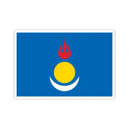 Flag of the Inner Mongolian Peoples Party (China) STICKER Vinyl Kiss-Cut Decal 2 Inch White - The Sticker Space