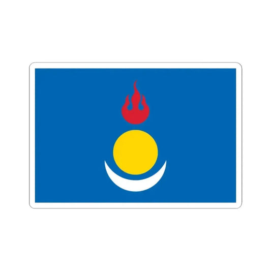 Flag of the Inner Mongolian Peoples Party (China) STICKER Vinyl Kiss-Cut Decal 2 Inch White - The Sticker Space