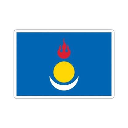 Flag of the Inner Mongolian Peoples Party (China) STICKER Vinyl Kiss-Cut Decal 3 Inch White - The Sticker Space