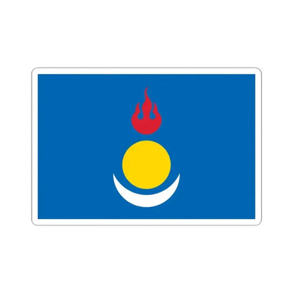 Flag of the Inner Mongolian Peoples Party (China) STICKER Vinyl Kiss-Cut Decal 4 Inch White - The Sticker Space
