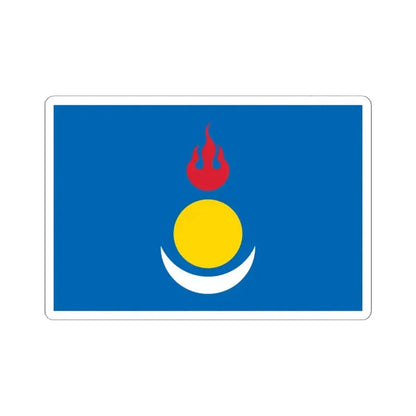 Flag of the Inner Mongolian Peoples Party (China) STICKER Vinyl Kiss-Cut Decal 6 Inch White - The Sticker Space