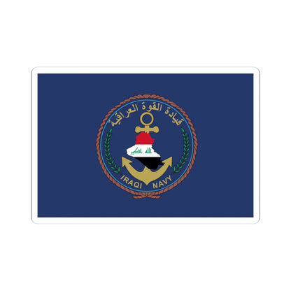 Flag of the Iraqi Navy (Iraq) STICKER Vinyl Kiss-Cut Decal 4 Inch White - The Sticker Space