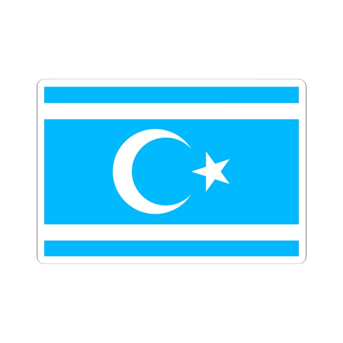 Flag of the Iraqi Turkmen Front (Iraq) STICKER Vinyl Kiss-Cut Decal 6 Inch White - The Sticker Space