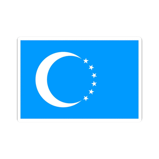 Flag of the Iraqi Turkmen (Iraq) STICKER Vinyl Kiss-Cut Decal 2 Inch White - The Sticker Space