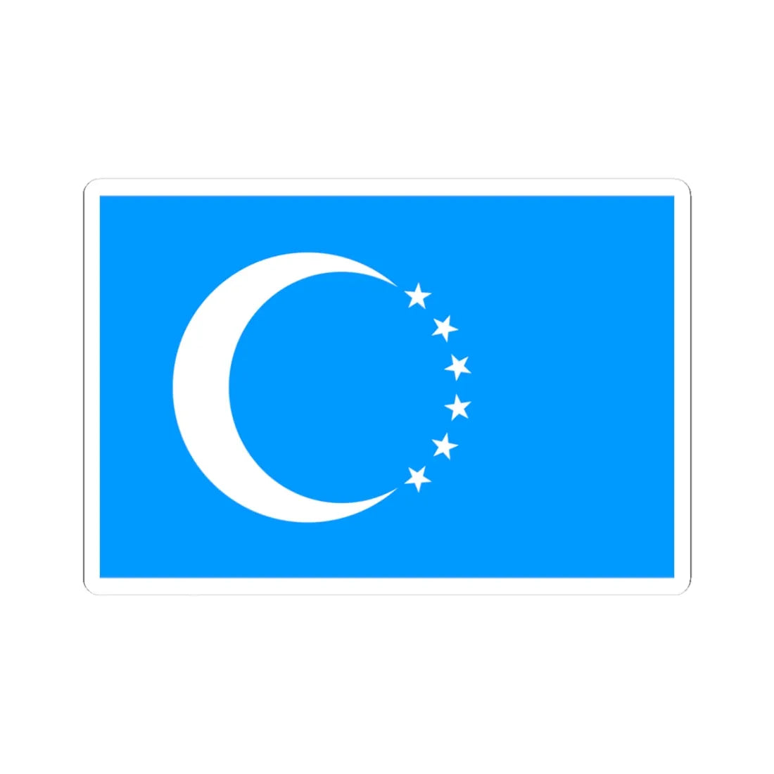 Flag of the Iraqi Turkmen (Iraq) STICKER Vinyl Kiss-Cut Decal 3 Inch White - The Sticker Space