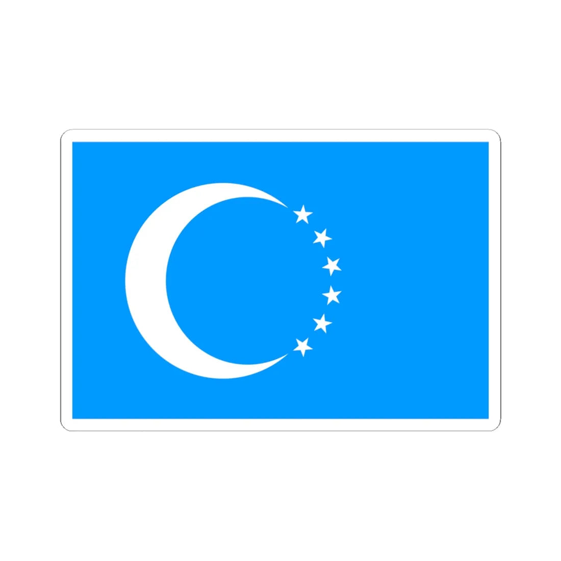 Flag of the Iraqi Turkmen (Iraq) STICKER Vinyl Kiss-Cut Decal 6 Inch White - The Sticker Space