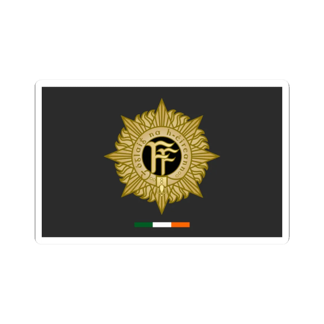Flag of the Irish Defence Forces (Ireland) STICKER Vinyl Kiss-Cut Decal 2 Inch White - The Sticker Space