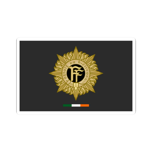 Flag of the Irish Defence Forces (Ireland) STICKER Vinyl Kiss-Cut Decal 2 Inch White - The Sticker Space