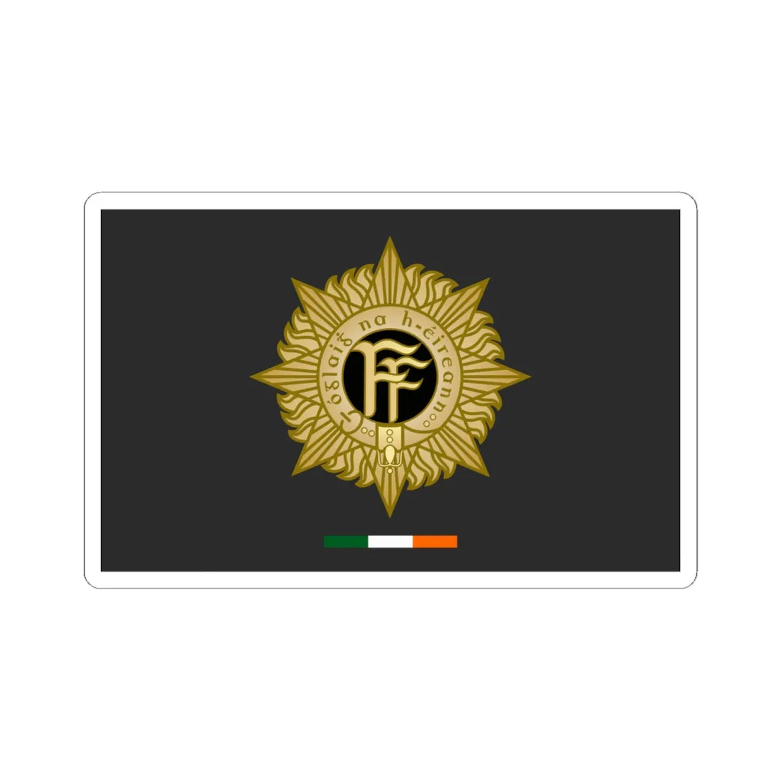 Flag of the Irish Defence Forces (Ireland) STICKER Vinyl Kiss-Cut Decal 6 Inch White - The Sticker Space
