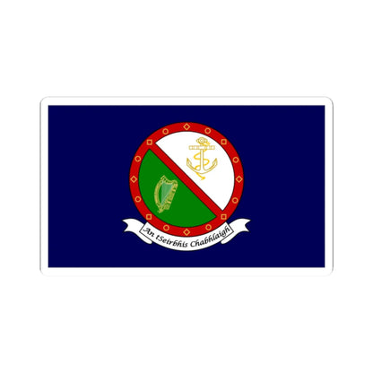 Flag of the Irish Naval Service (Ireland) STICKER Vinyl Kiss-Cut Decal 2 Inch White - The Sticker Space