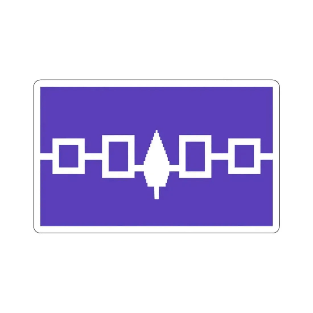 Flag of the Iroquois Confederacy STICKER Vinyl Die-Cut Decal 2 Inch - The Sticker Space