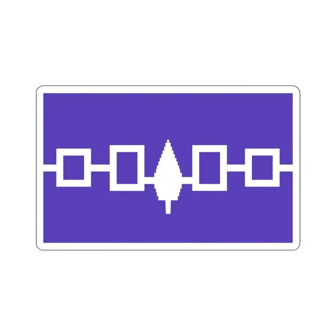 Flag of the Iroquois Confederacy STICKER Vinyl Die-Cut Decal 3 Inch - The Sticker Space