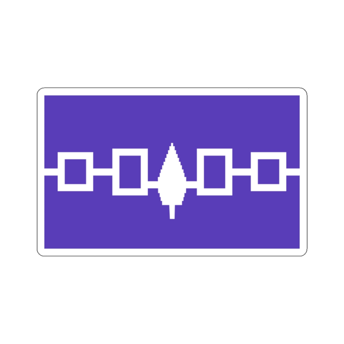 Flag of the Iroquois Confederacy STICKER Vinyl Die-Cut Decal-White-The Sticker Space