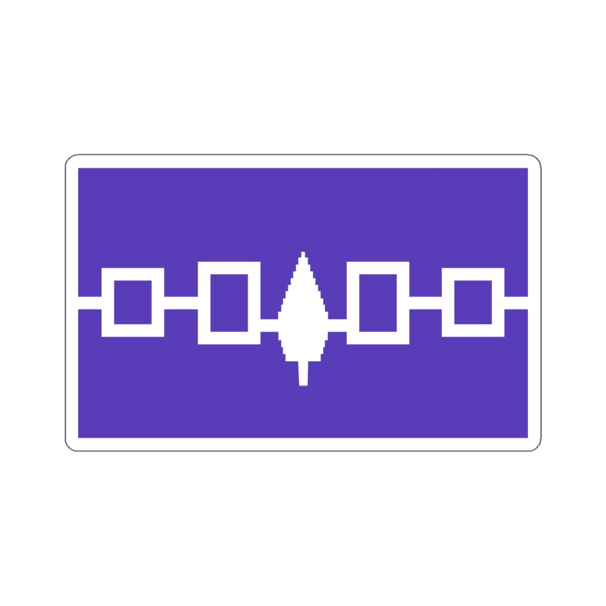 Flag of the Iroquois Confederacy STICKER Vinyl Die-Cut Decal-White-The Sticker Space