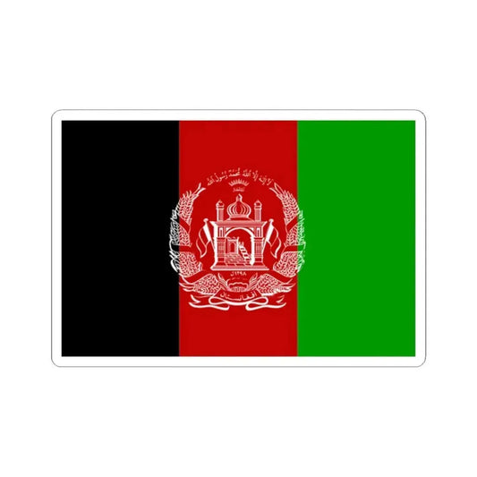 Flag of the Islamic Republic of Afghanistan (Afghanistan) STICKER Vinyl Kiss-Cut Decal 2 Inch White - The Sticker Space