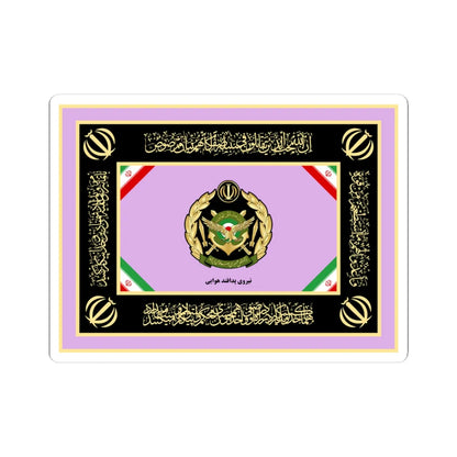 Flag of the Islamic Republic of Iran Air Defense Force of Army (Iran) STICKER Vinyl Kiss-Cut Decal 4 Inch White - The Sticker Space