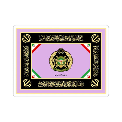 Flag of the Islamic Republic of Iran Air Defense Force of Army (Iran) STICKER Vinyl Kiss-Cut Decal 6 Inch White - The Sticker Space