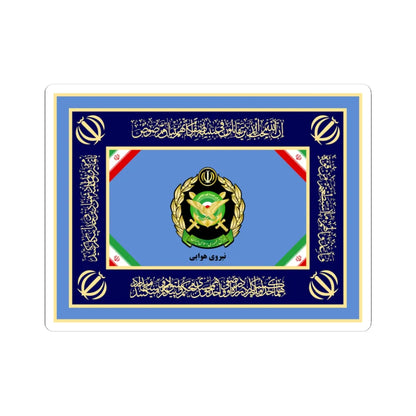 Flag of the Islamic Republic of Iran Air Force of Army (Iran) STICKER Vinyl Kiss-Cut Decal 3 Inch White - The Sticker Space